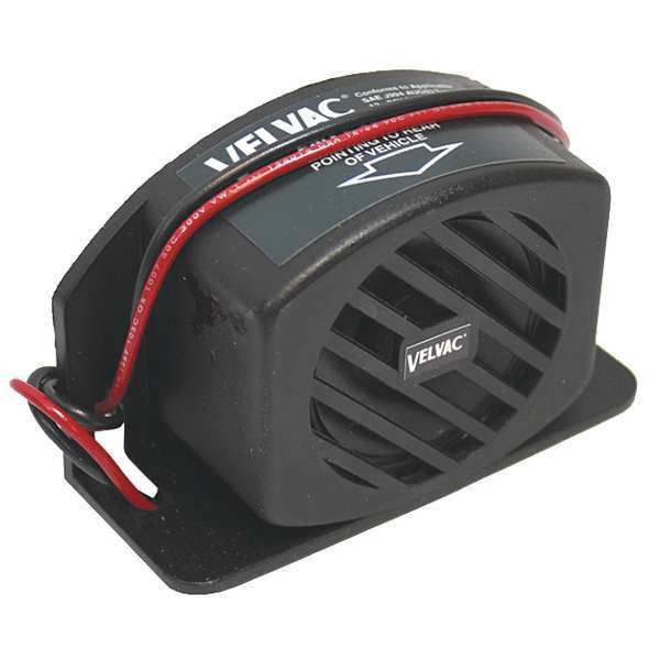 Back up Alarm, 107dB, Black, 2-7/16 In H