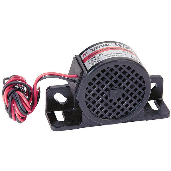 Back up Alarm, 87dB, Black, 2-3/4 In H