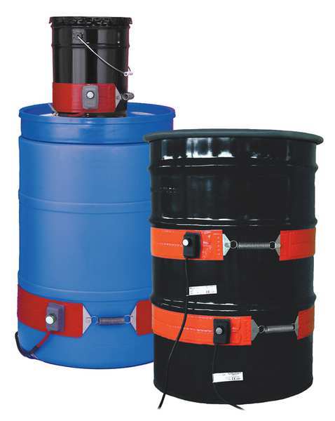 Drum Heater, Heavy Duty, For Poly Drums/Pails, 240VAC, 150W, 5 Gallon