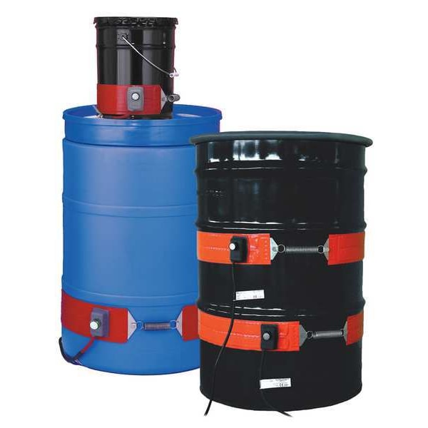 Drum Heater, Heavy Duty, For Poly Drums/Pails, 120VAC, 150W, 5 Gallon