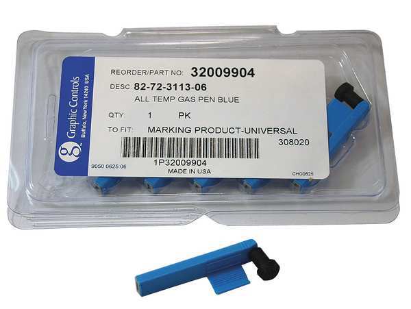 Chart Recorder Pen, Blue, PK6