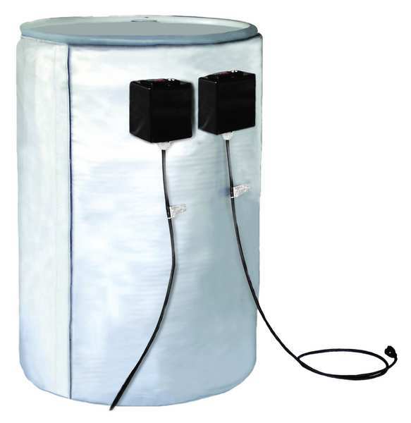 Drum Heater, Dual Zone - For Metal Drums, 55 Gallon, 240V, 3200W