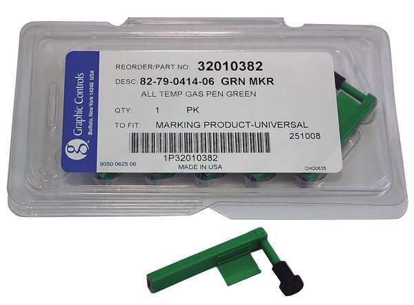 Chart Recorder Pen, Green, PK6