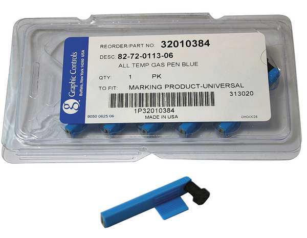 Chart Recorder Pen, Blue, PK6