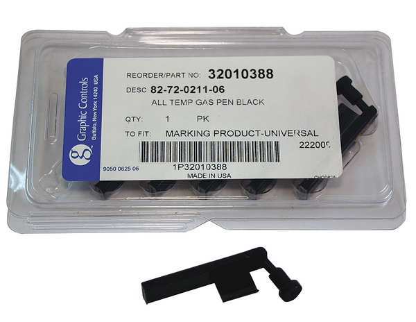 Chart Recorder Pen, Black, PK6