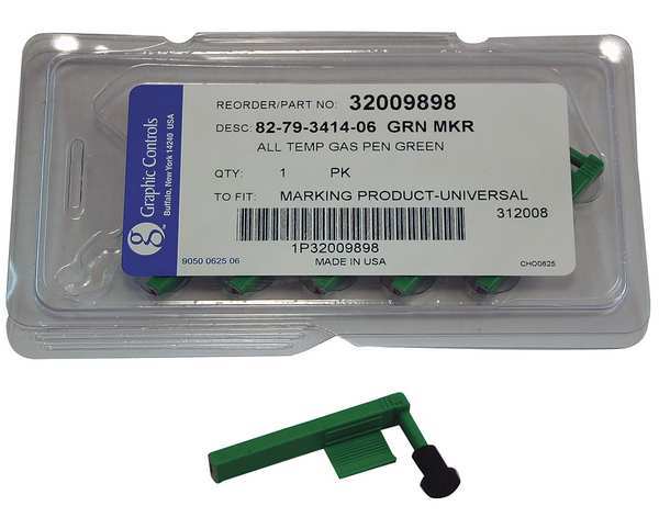 Chart Recorder Pen, Green, PK6