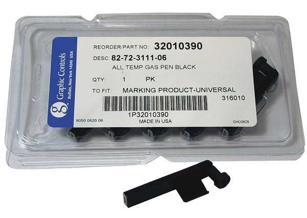 Chart Recorder Pen, Black, PK6