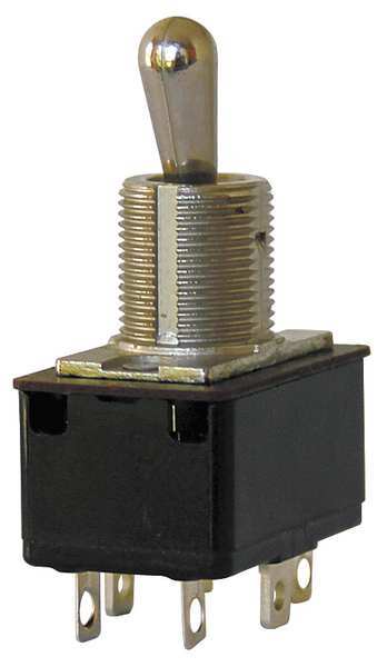 Toggle Switch, DPST, 6 Connections, On/On, 3/4 hp, 10A @ 250V AC, 15A @ 125V AC