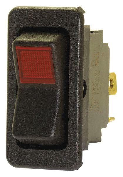 Rocker Switch, Off/None/On, 1/4 In Tab