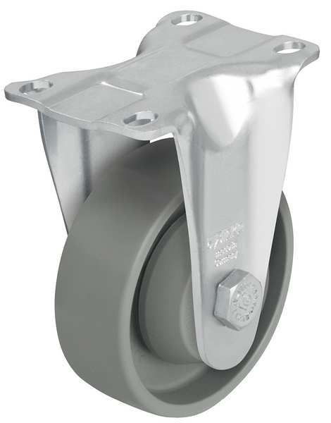 Rgd Plate Caster, Nyln, 3-1/2 in., 400 lb, C