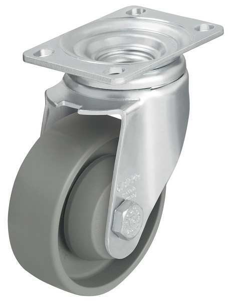 Swivel Plate Caster, Nylon, 3-1/2 in., 400 lb