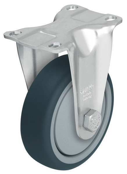Rgd Plate Castr, Polyurthan, 4 in, 400 lb, C