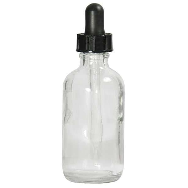 Dropper Bottle, 4 oz., Clear, Round, PK24