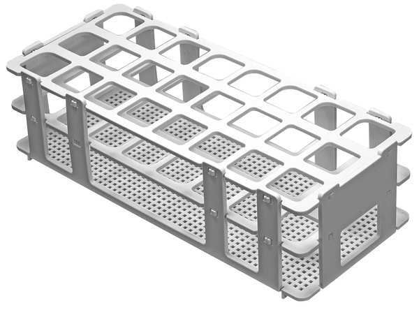 Test Tube Rack, No-Wire, 25mm, White