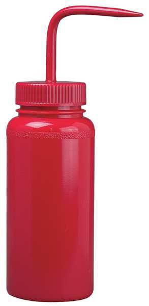 Wash Bottle, Std Spout, 16 oz., Red, PK6