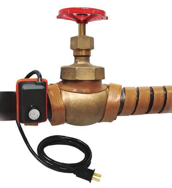 Heating Tape, Adjustable Thermostat Control, 240VAC, 1152W, 2