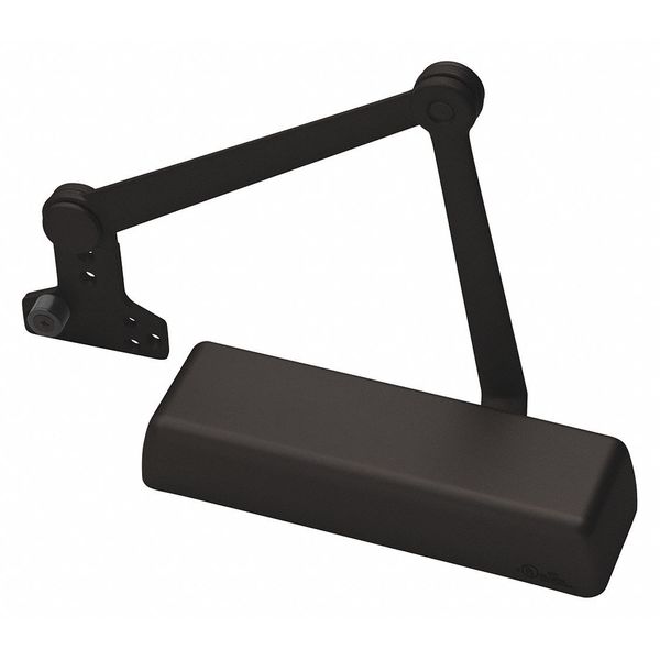Manual Hydraulic Norton 410 Door Closer Heavy Duty Interior and Exterior, Dark Bronze