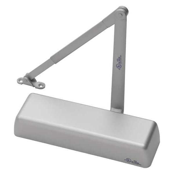 Manual Hydraulic Norton 410 Door Closer Heavy Duty Interior and Exterior, Silver