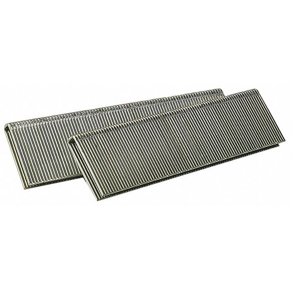 Staples, 18 ga, Medium Crown, 1 in Leg L, Steel, 5000 PK