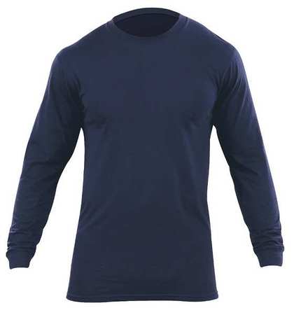 Utili-T Long Sleeved Shirt, Nvy, 100 per Ctn, L, PK2