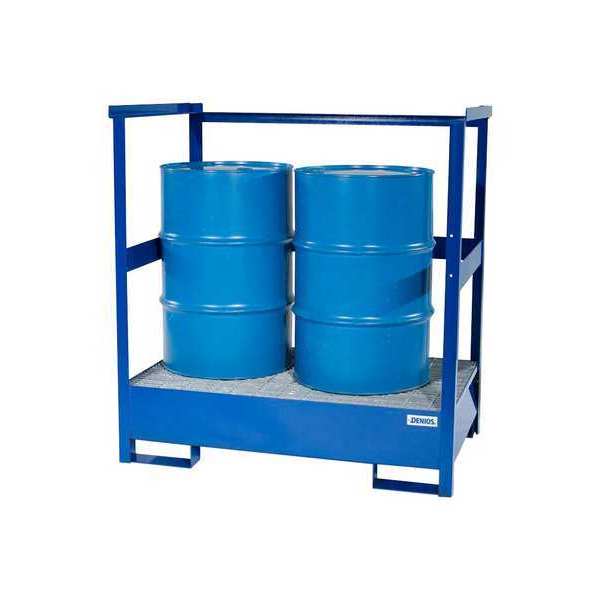Transport Spill Pallet, 66 gal Spill Capacity, 2 Drum, 1200 lb., Steel