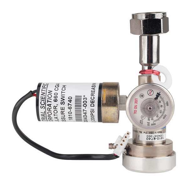 Gas Regltr w/Pressure Switch, 650L, CGA660
