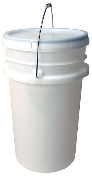 Pail, Open Head, Round, 7 gal, PE, Natural