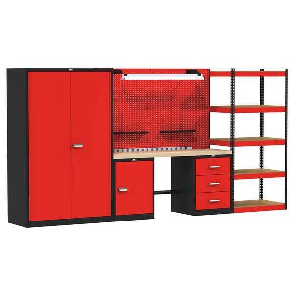 Mixed Modular Storage Unit, 132In, Hardwd