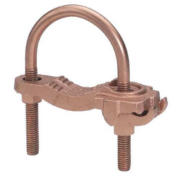 Pipe Ground Clamp, 4AWG, 8.62In
