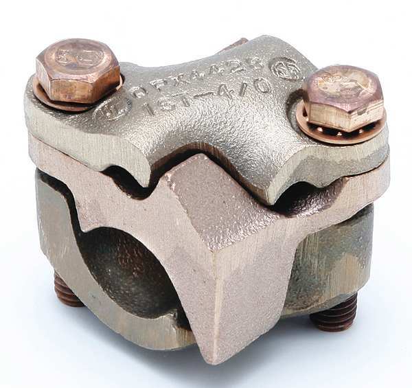 Mechanicl Conn, Clamp, 4/0 to 1 AWG, 2 Cond