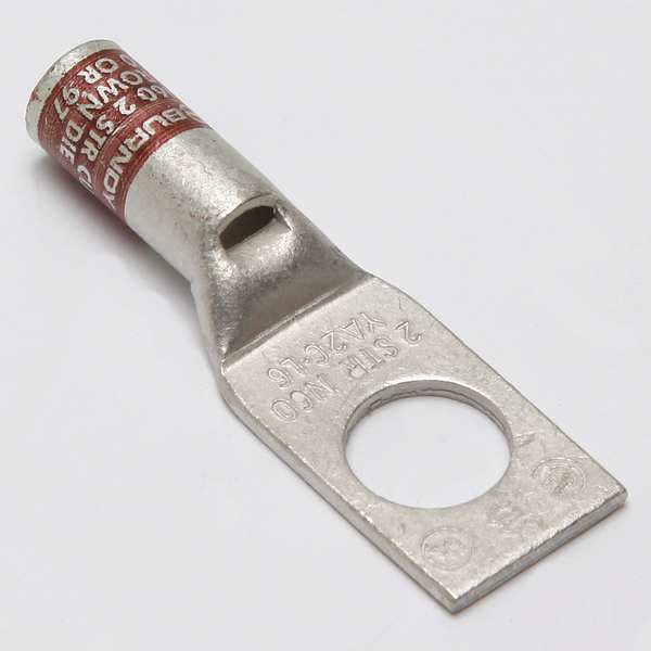 One Hole Lug Compression Connector, 2 AWG