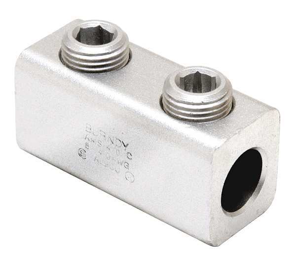 Mechancl Conn, Splice, 4/0 to 6 AWG, 2 Cond