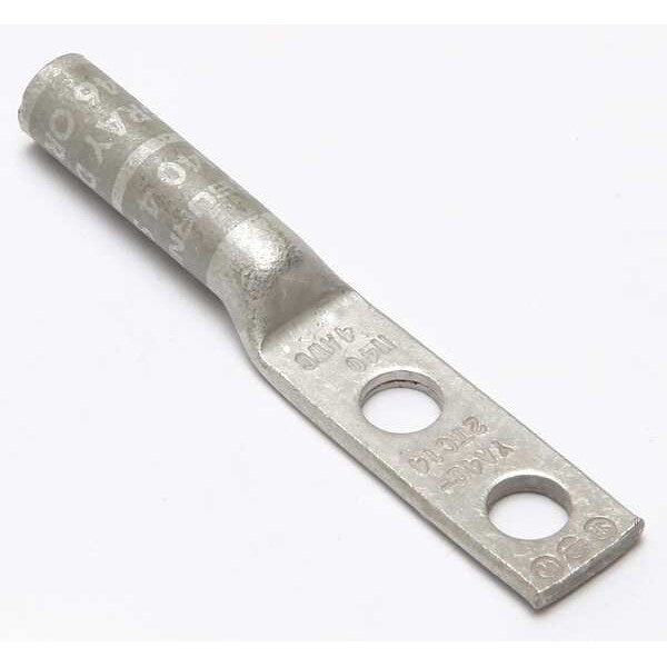 Two Hole Lug Compression Connector, 4 AWG