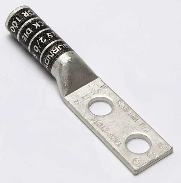 Two Hole Lug Compress Connector, 2/0 AWG