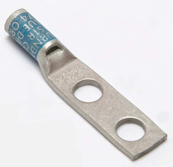 Two Hole Lug Compression Connector, 6 AWG