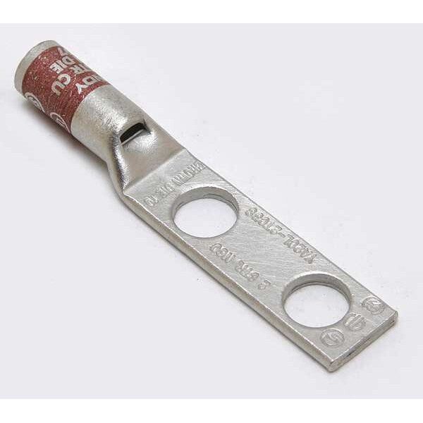 Two Hole Lug Compression Connector, 2 AWG