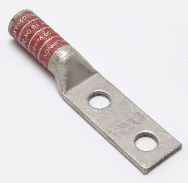 Two Hole Lug Compress Conct, 350 kcmil, Width: 1.28 in