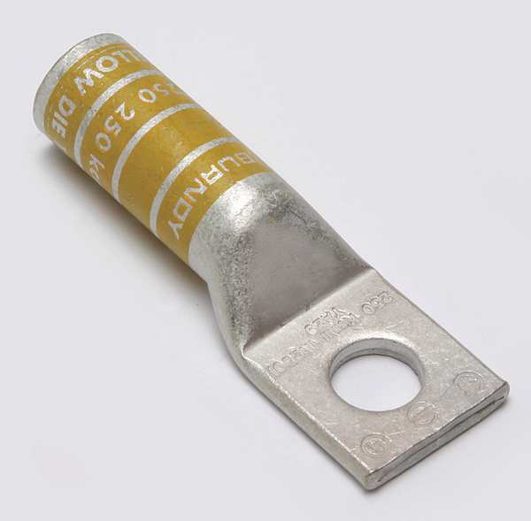 One Hole Lug Compress Conct, 250 kcmil, Length: 3.3 in