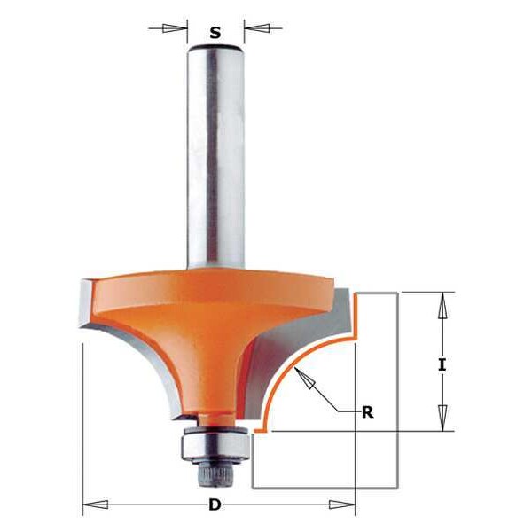 Beading Router Bit, HW, 1-1/4 in