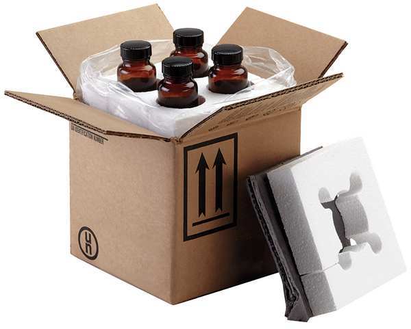 HAZMAT Shipping Kit, (4) 8 oz Bottles, PK4