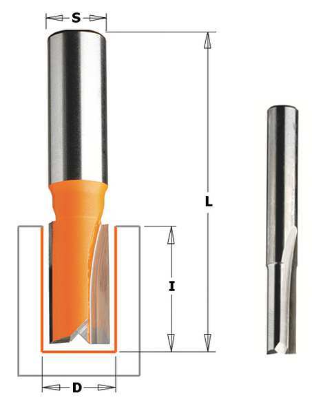 Straight Router Bit, HWM, 5/16 in