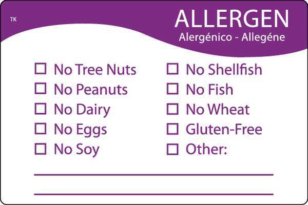 Alergen Label, Bilingual