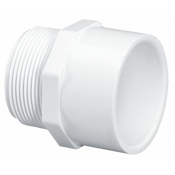PVC Male Adapter, MNPT x Socket, 1-1/4 in Pipe Size