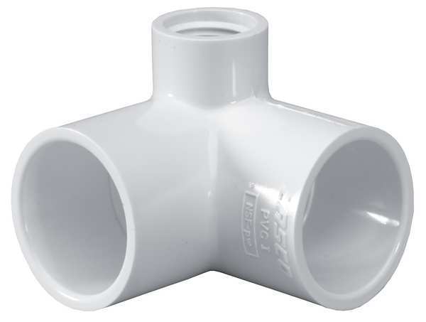 PVC Reducing Elbow, Socket x Socket x FNPT, 1 in x 1/2 in Pipe Size