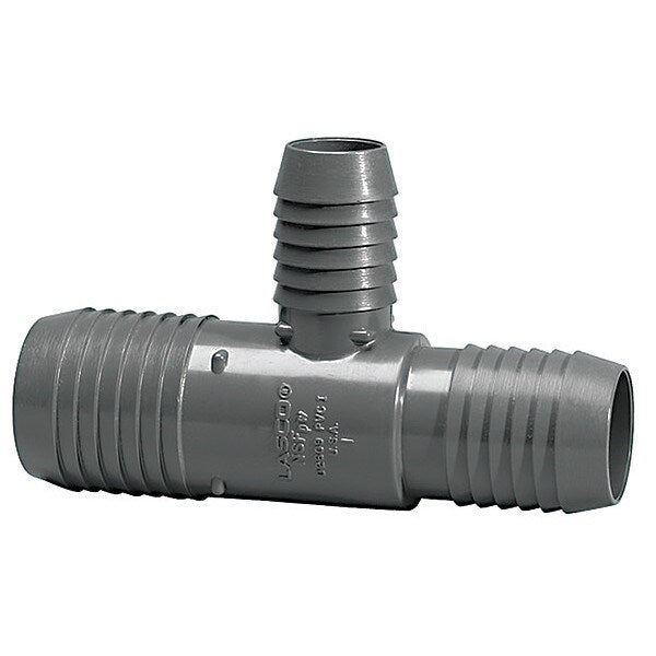 PVC Reducing Tee, Insert, 1 in x 3/4 in x 3/4 in Pipe Size