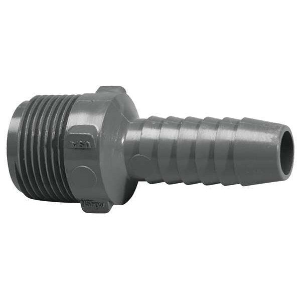 PVC Reducing Male Adapter, MNPT x Insert, 1 in x 3/4 in Pipe Size