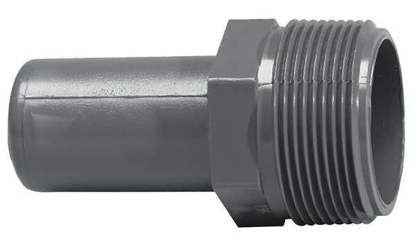 PVC Pool Adapter, Insert x MNPT, 1-1/4 in Pipe Size