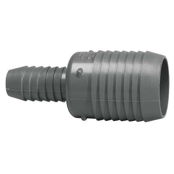 PVC Coupling, Insert, 1 in x 1/2 in Pipe Size