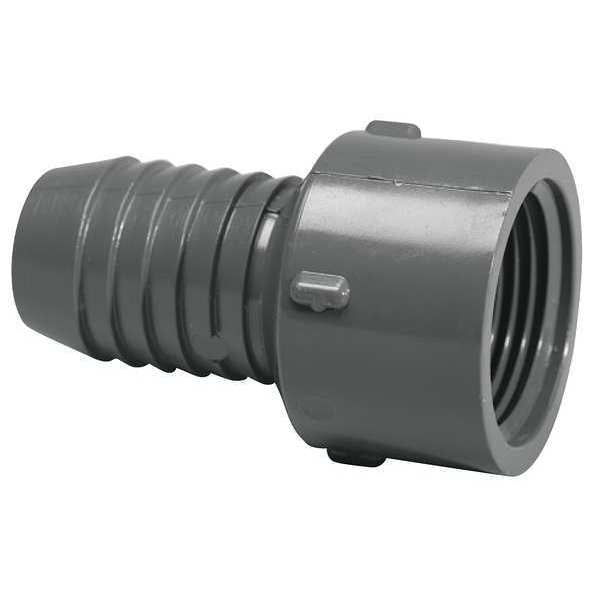PVC Female Adapter, Insert x FNPT, 1 in Pipe Size