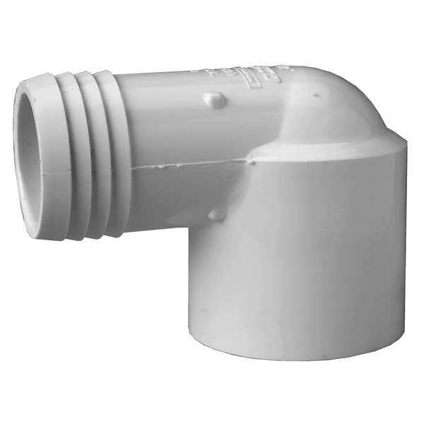 PVC Elbow, 90 Degrees, Insert x Slip, 1-1/2 in Pipe Size